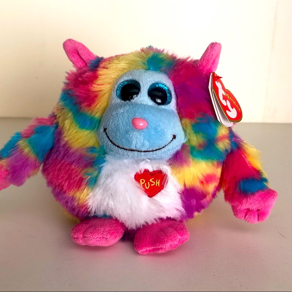 TY MonsTaz Beanie Baby. Willy the tie-died Monster